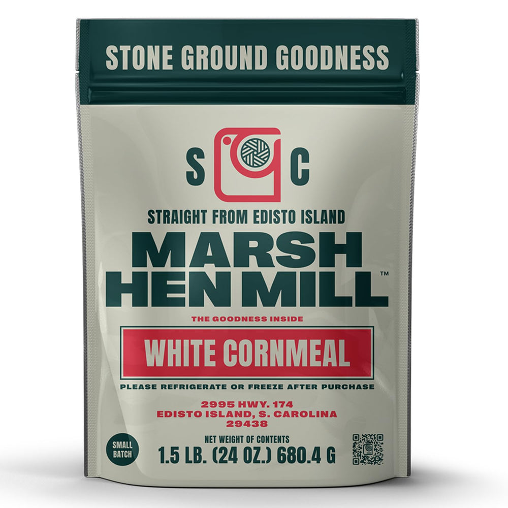 Geechie Boy Mill front packaging showing 24 oz bag and branding benefit fresh flavor