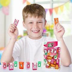 GEEOOLLAH party table display with mini boxes used as colorful favors and decorations