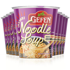 Gefen front packaging showing 12-pack cup for convenient pantry storage and quick meals