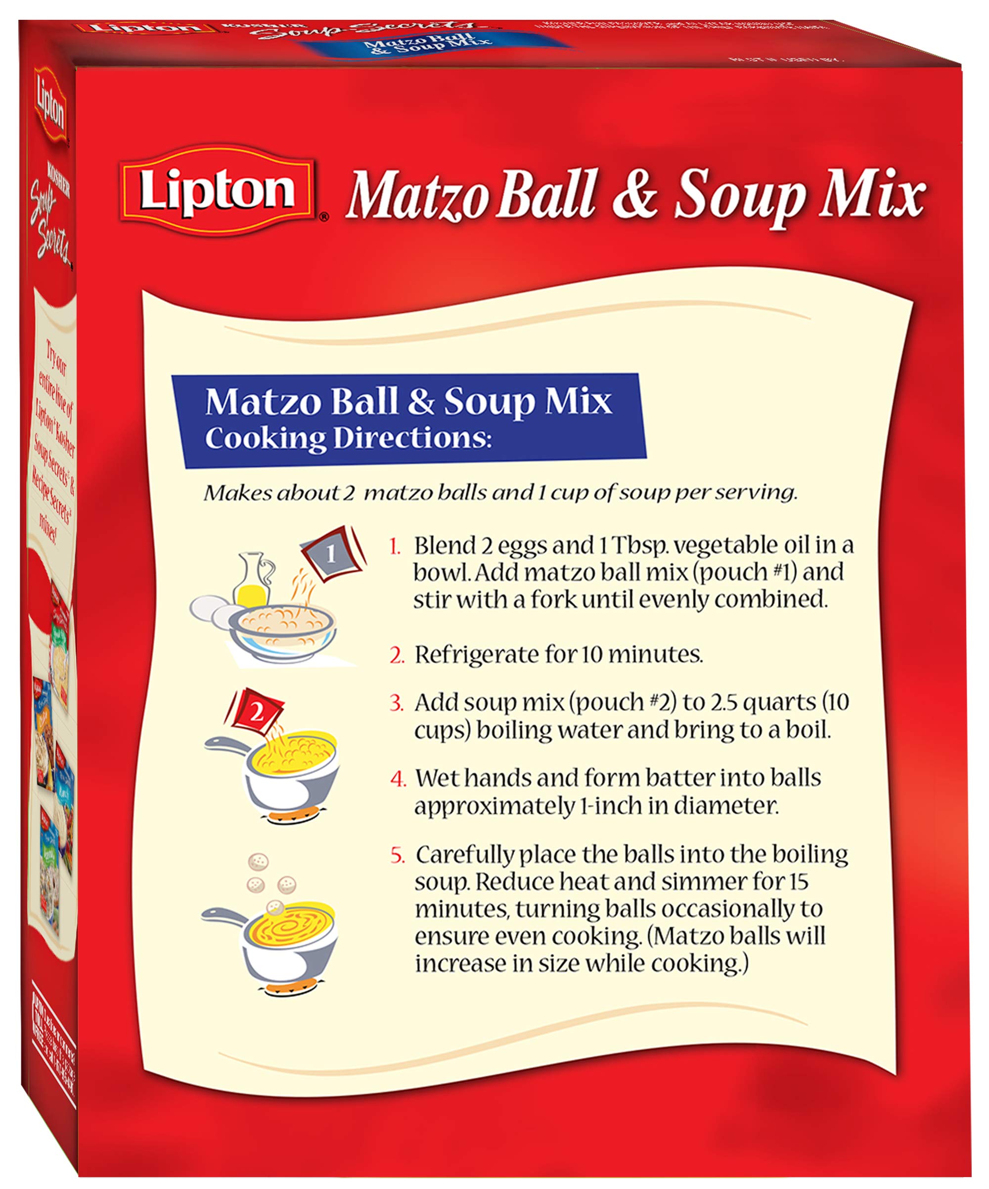 Gefen Lipton mix texture close-up illustrating fine granules for consistent matzo balls
