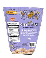 Gem Gem close-up of a ginger chew texture highlighting real ginger pieces