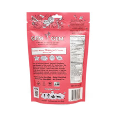 Gem Gem close-up of a single mango ginger chew highlighting chewy texture and real ginger