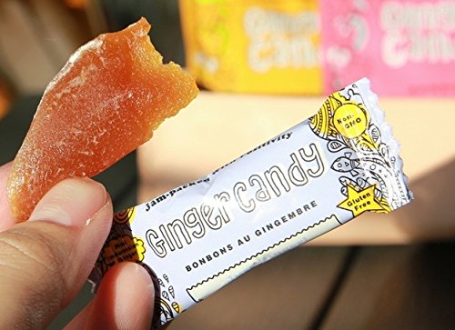 Gem Gem chews arranged as party favors to show gifting use and crowd-pleasing ginger taste benefit