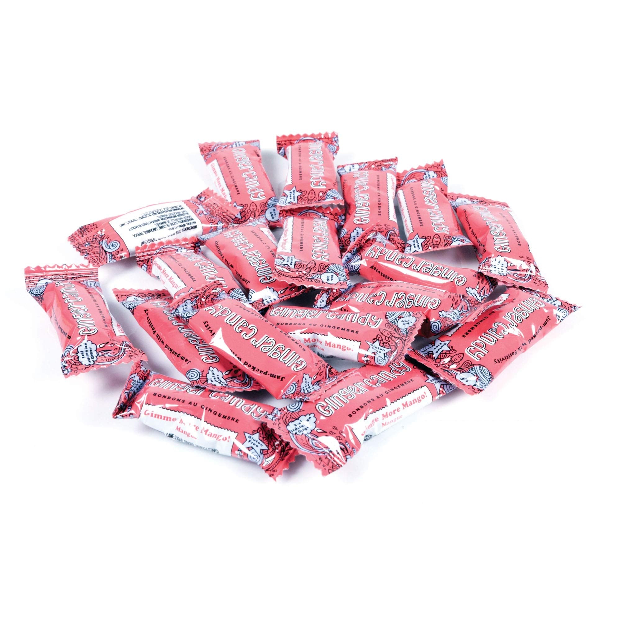 Gem Gem front packaging showing mango ginger chews and ingredient clarity benefit