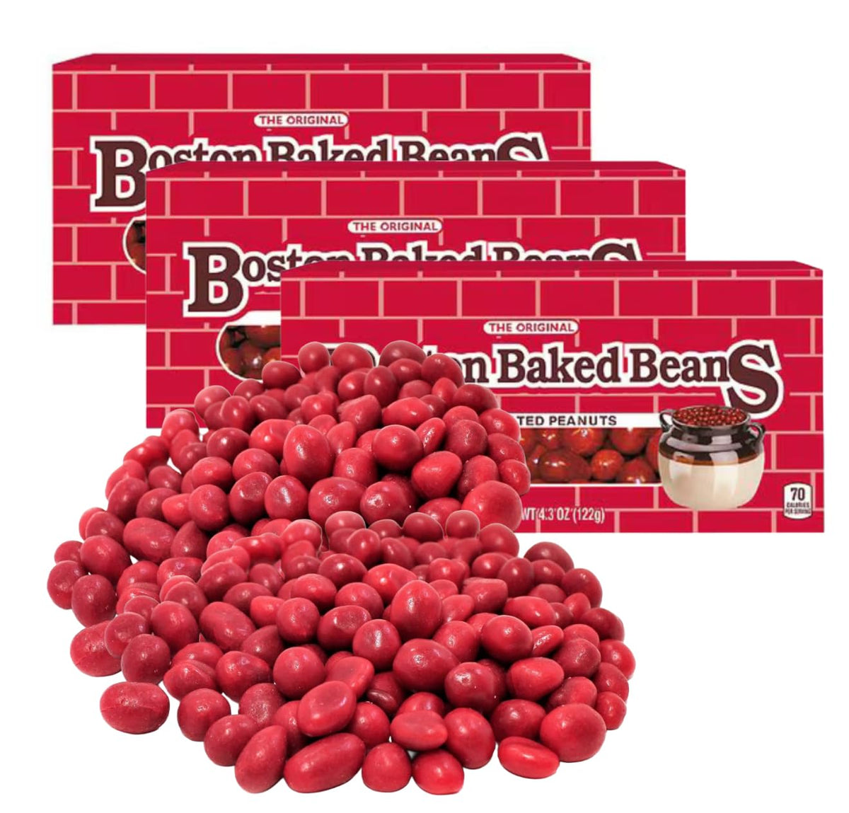 Generic Boston Baked Beans front packaging shows product and portioning benefit