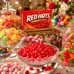 Generic open box spilling candies for easy serving and quick access benefit