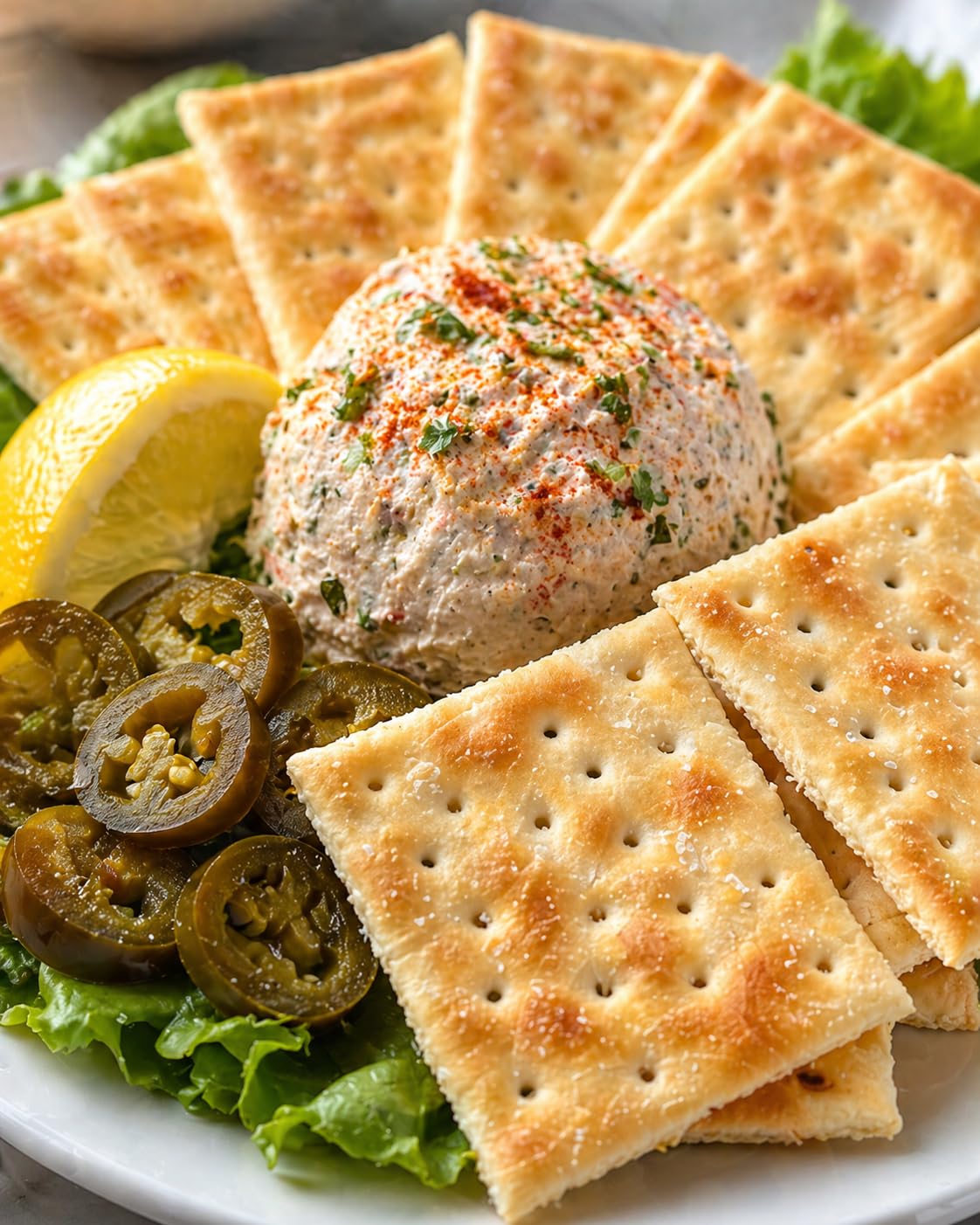 Generic catering tray with crackers for events showing efficient service and presentation