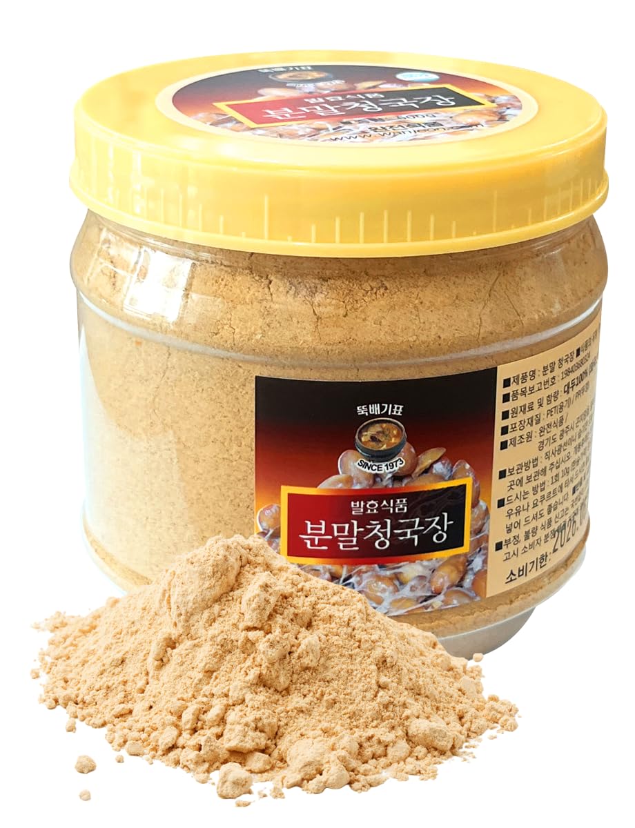 Generic cheonggukjang front packaging showing weight and clean ingredients benefit