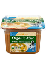 Close-up of Generic ingredients: organic soy miso, kelp and bonito powder, rich umami clarity