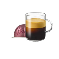 Generic double espresso front packaging showing sealed 10-count box and bold branding benefits