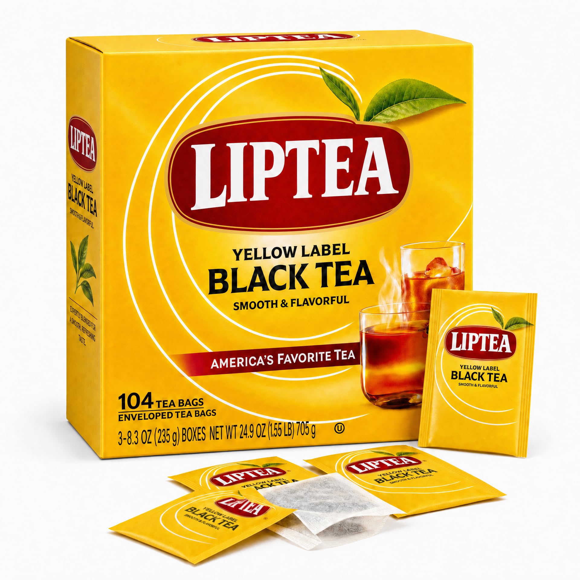 Generic front packaging showing mixed black and green tea convenience