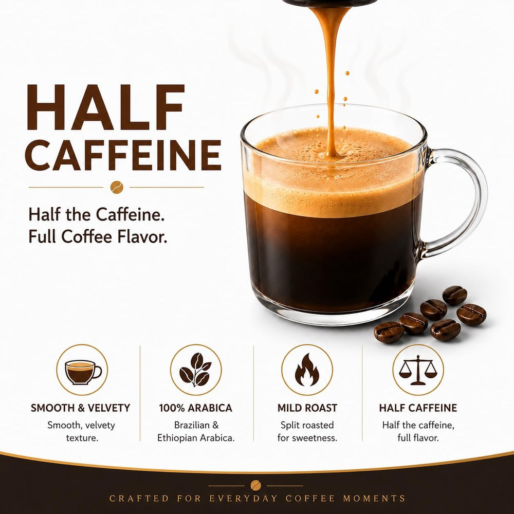 Generic view of ground coffee from a capsule highlighting aroma and rich texture