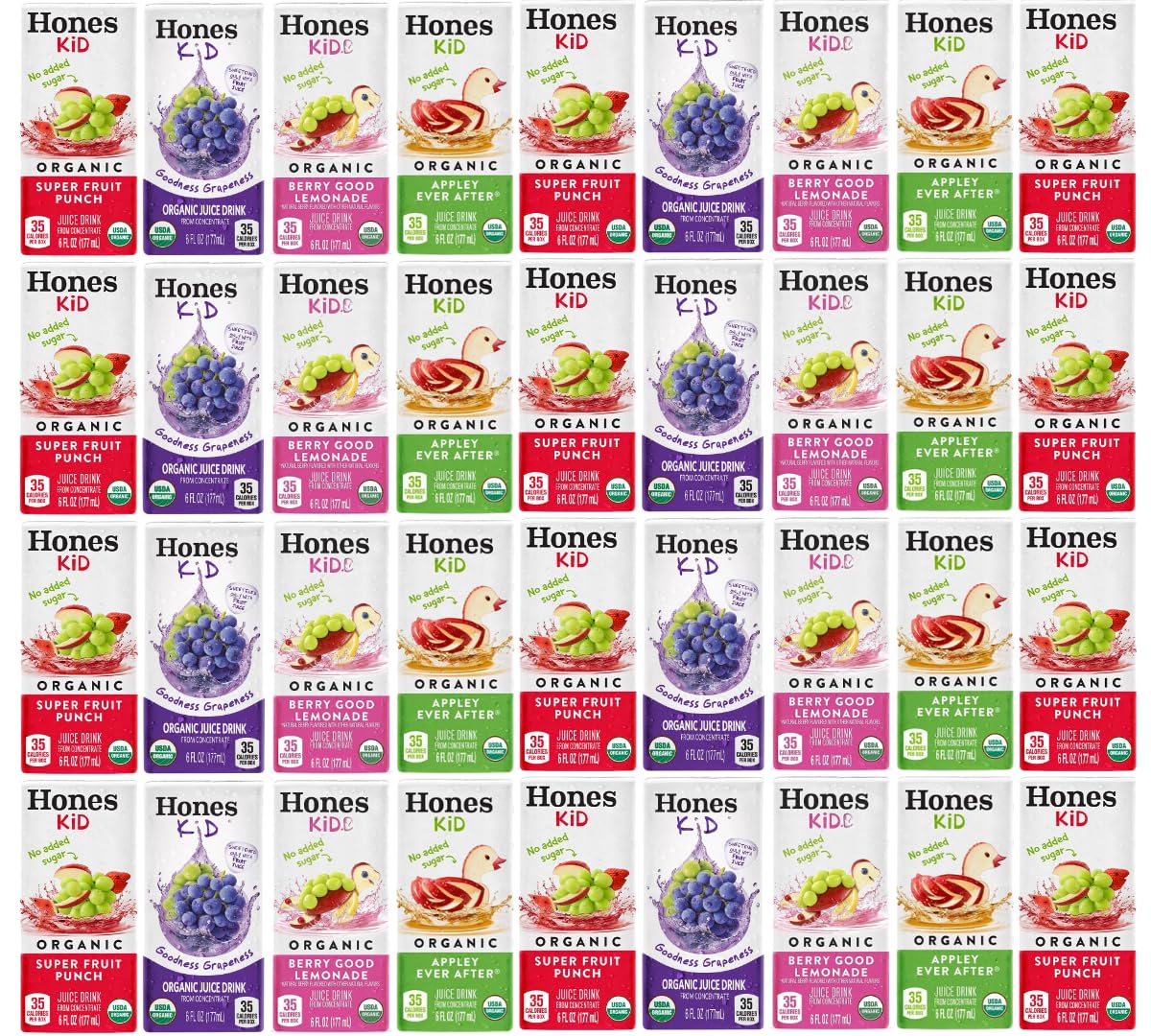 Generic Honest Kid front packaging showing 38-count case and storage convenience