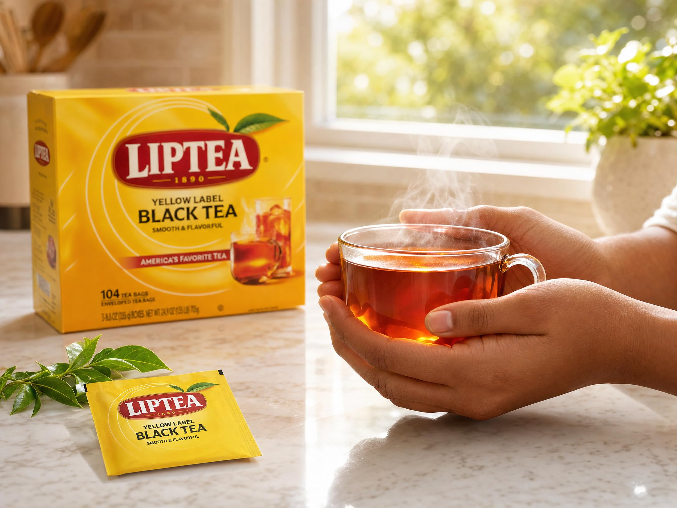 Generic iced tea glass chilled with lemon showing refreshment option