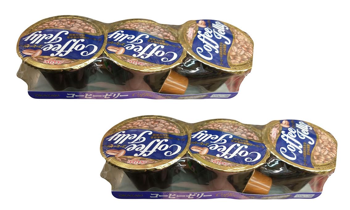 Generic brand front packaging of Japanese coffee jelly showing six cups and convenience