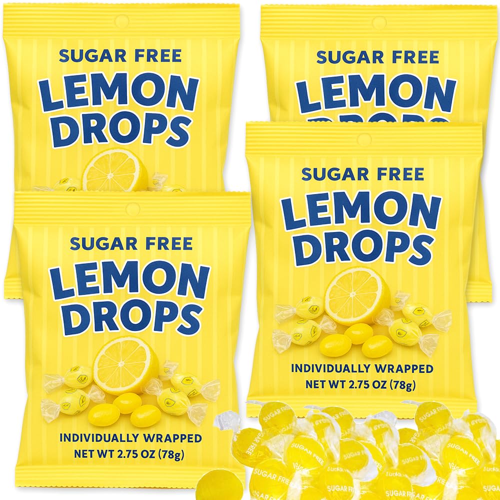 Generic sugar free lemon drops front packaging showing brand and portion convenience