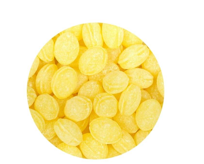 Generic brand lemon drop next to a coin for scale, easy portioning