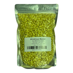 Generic brand mahindi close-up of white corn kernels texture showing plump uniform kernels