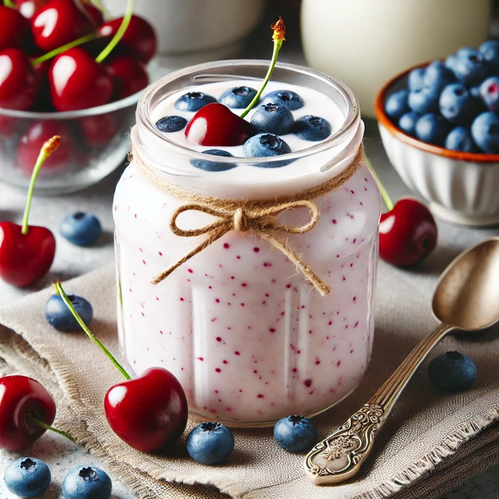 Generic milk kefir grains stored in refrigerator jar benefit: illustrates proper cold storage