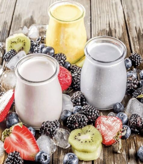 Generic milk kefir served with fruit and bowl benefit: suggests serving ideas and flavoring