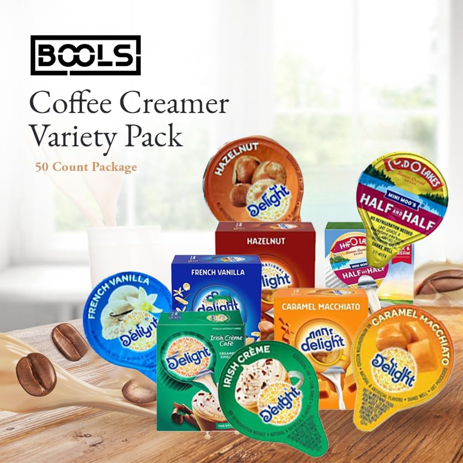 Generic open single creamer cup with peel lid ready to pour for fast use