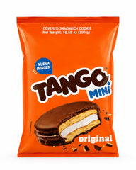 Generic Mini Tango front packaging showing product origin and easy storage benefit