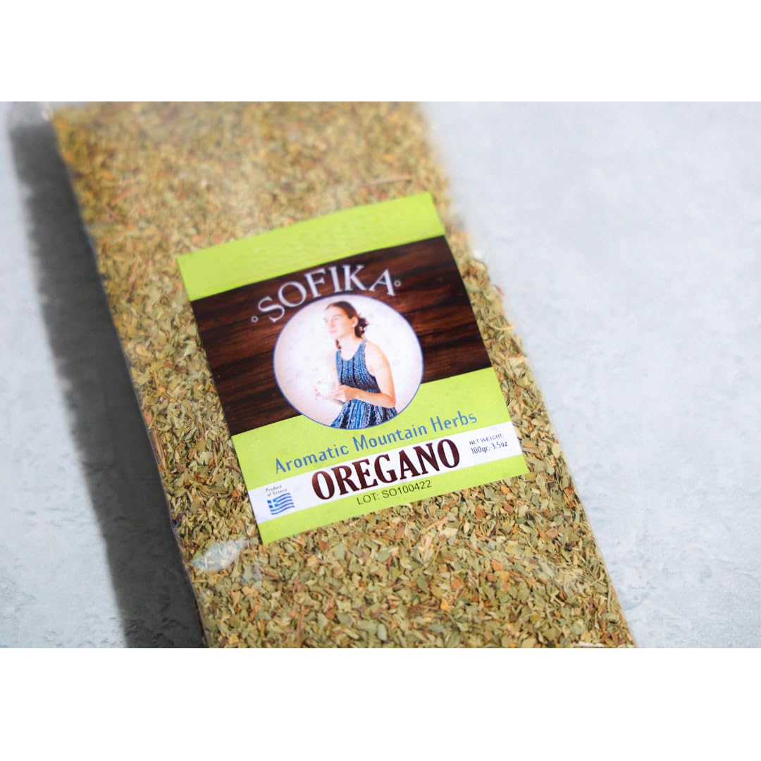 Generic oregano jar open with whole leaves for visible texture and freshness benefit