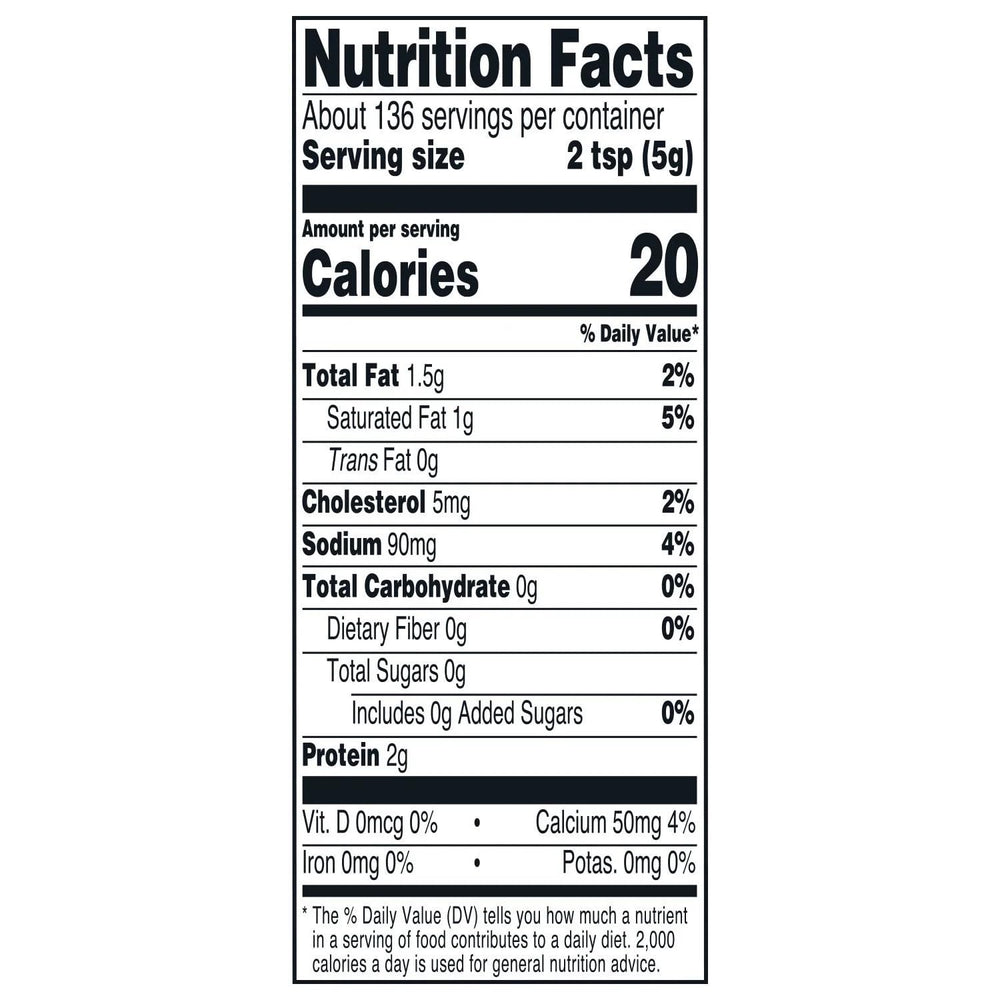 Generic tub held in hand showing 24 oz scale, generous supply for families benefit