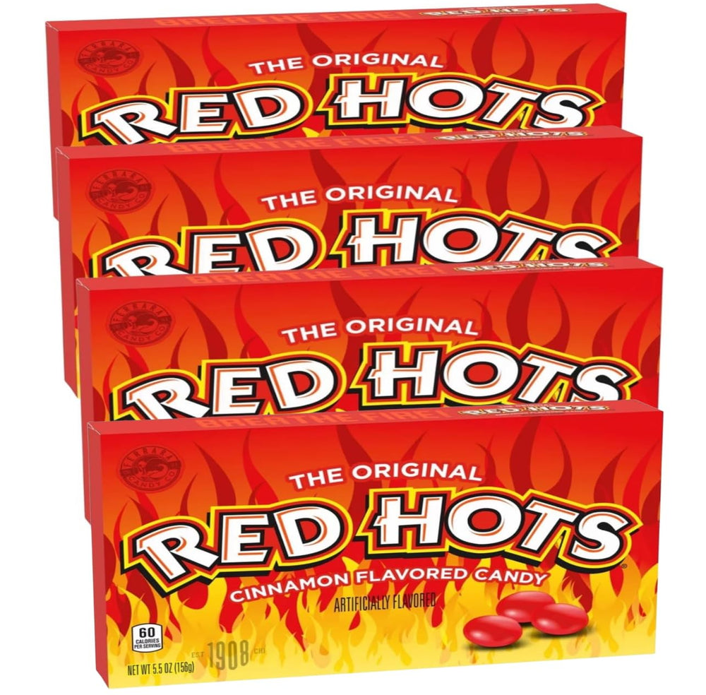Generic Red Hot front packaging showing four-pack and portability benefit
