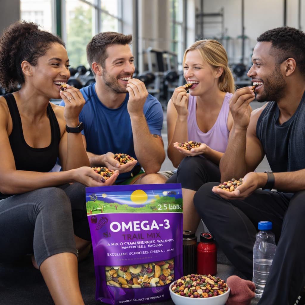 Resealable zipper detail on Generic Omega-3 Trail Mix bag demonstrating freshness retention benefit