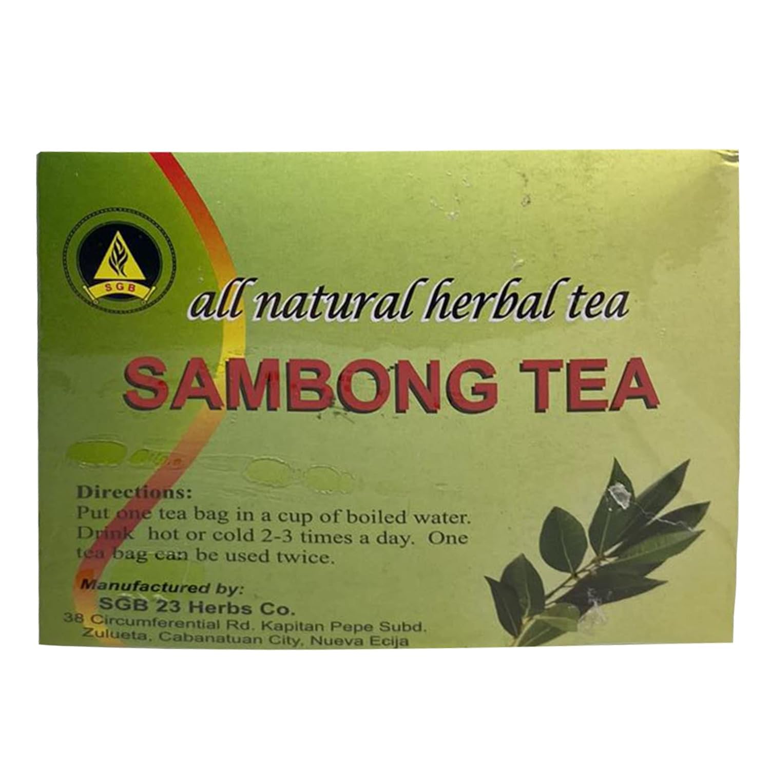 Generic sambong brewed cup in lifestyle setting showing soothing ritual benefit