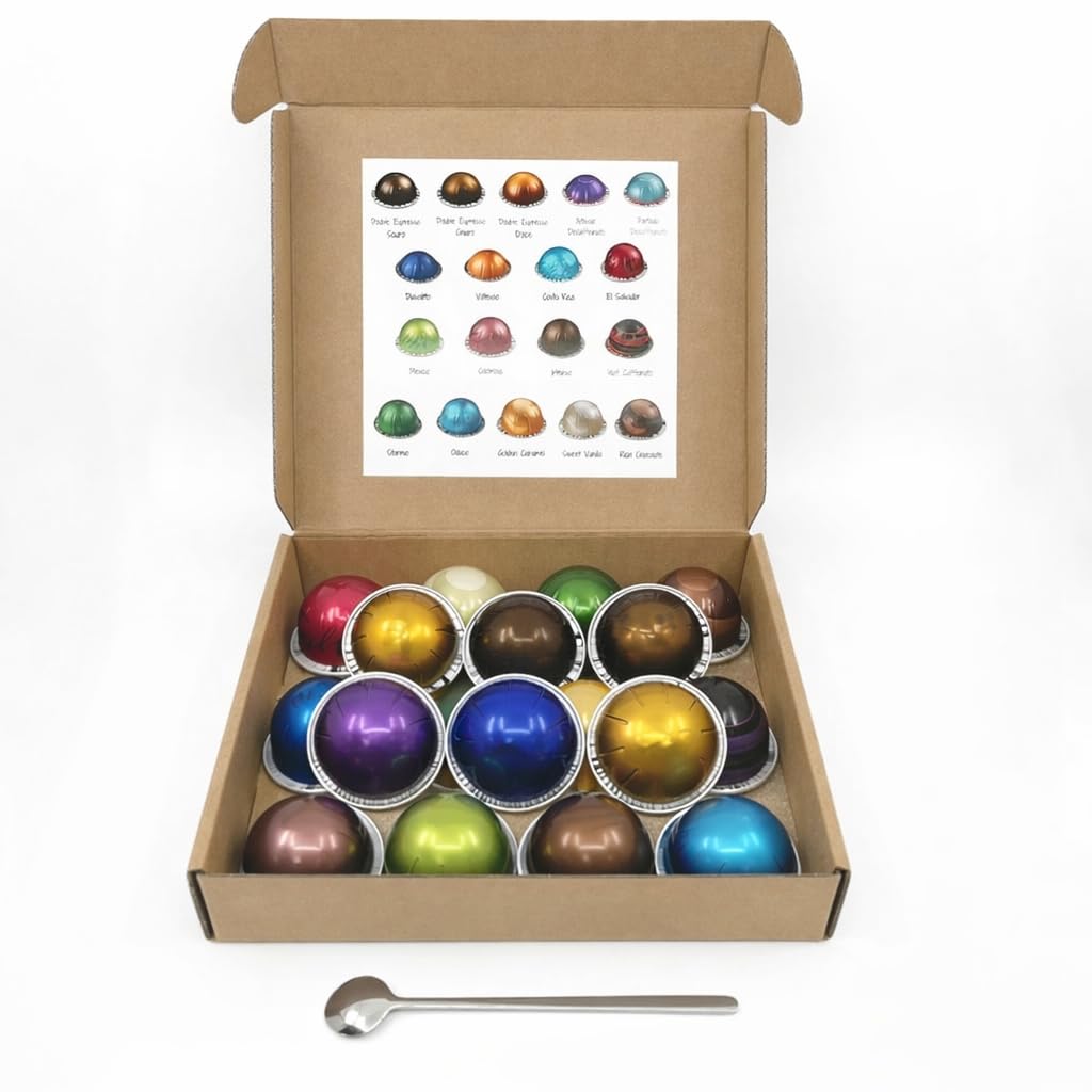 Generic brand front packaging showing 18-capsule variety sampler and bulk pack convenience