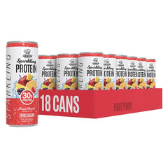 Genius Gourmet front packaging showing fruit punch can and benefits