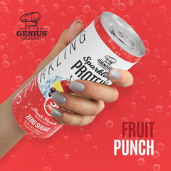Genius Gourmet pouring into glass with bubbles illustrating light mouthfeel