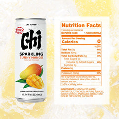 GENKI FOREST side label and nutrition facts highlighting clean ingredients