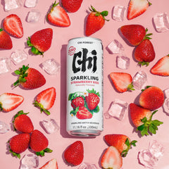 GENKI FOREST front packaging showing CHI FOREST strawberry can and bold branding for easy identification