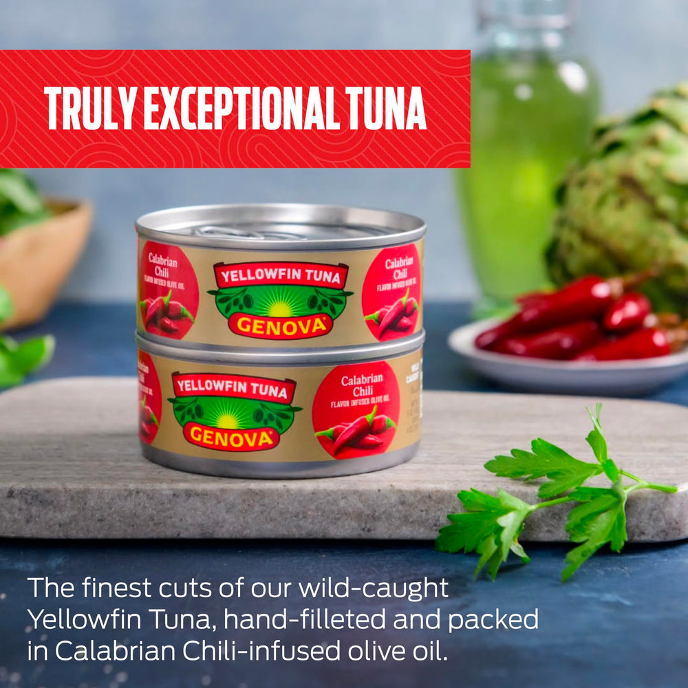 Genova opened can ready to serve demonstrating convenience and flavor