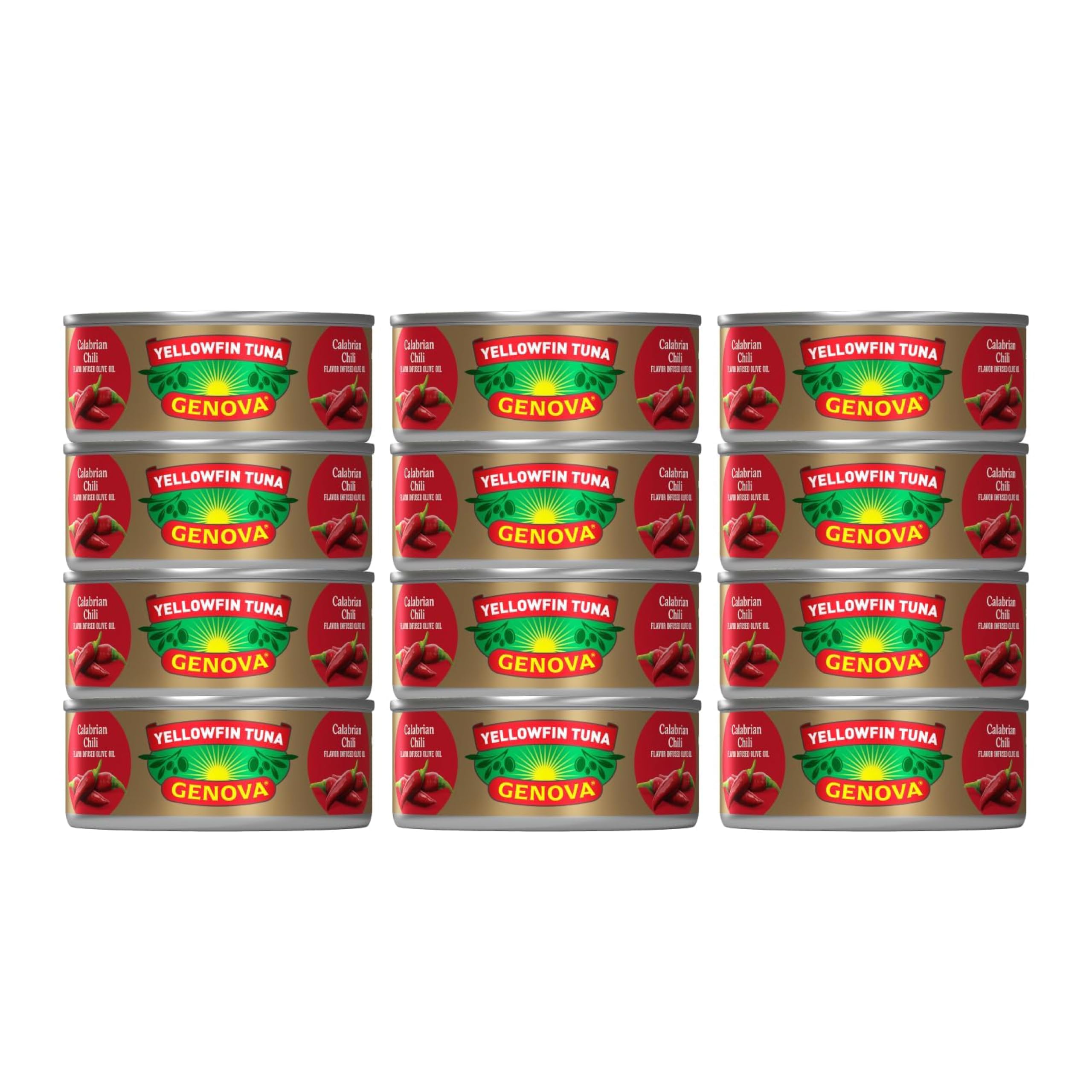Genova front view of 12-can pack showing packaging and brand benefits