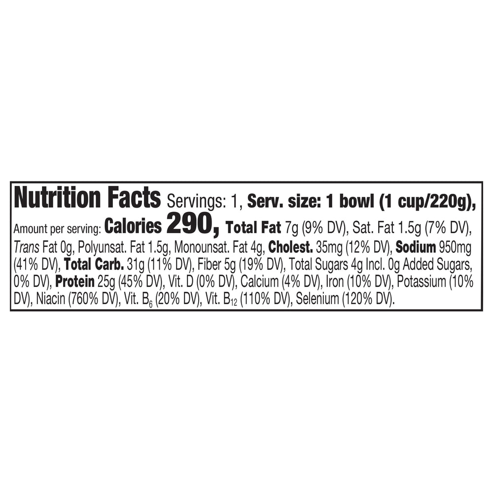 Genova bowl on a travel pack illustrating on-the-go, shelf-stable meal benefit
