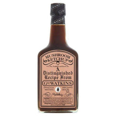 Geo Watkins bottle front view showing label and rich mushroom flavour benefit