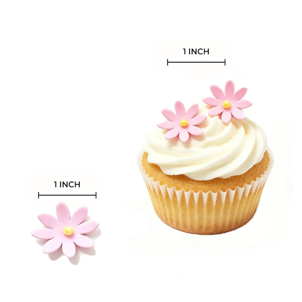 GEORLD flowers topping a frosted cupcake for instant professional presentation