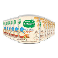 Gerber Nestum front packaging showing can and label benefit quick servings