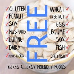 GERBS close-up of roasted in-shell pumpkin seed texture highlighting crunch and roast