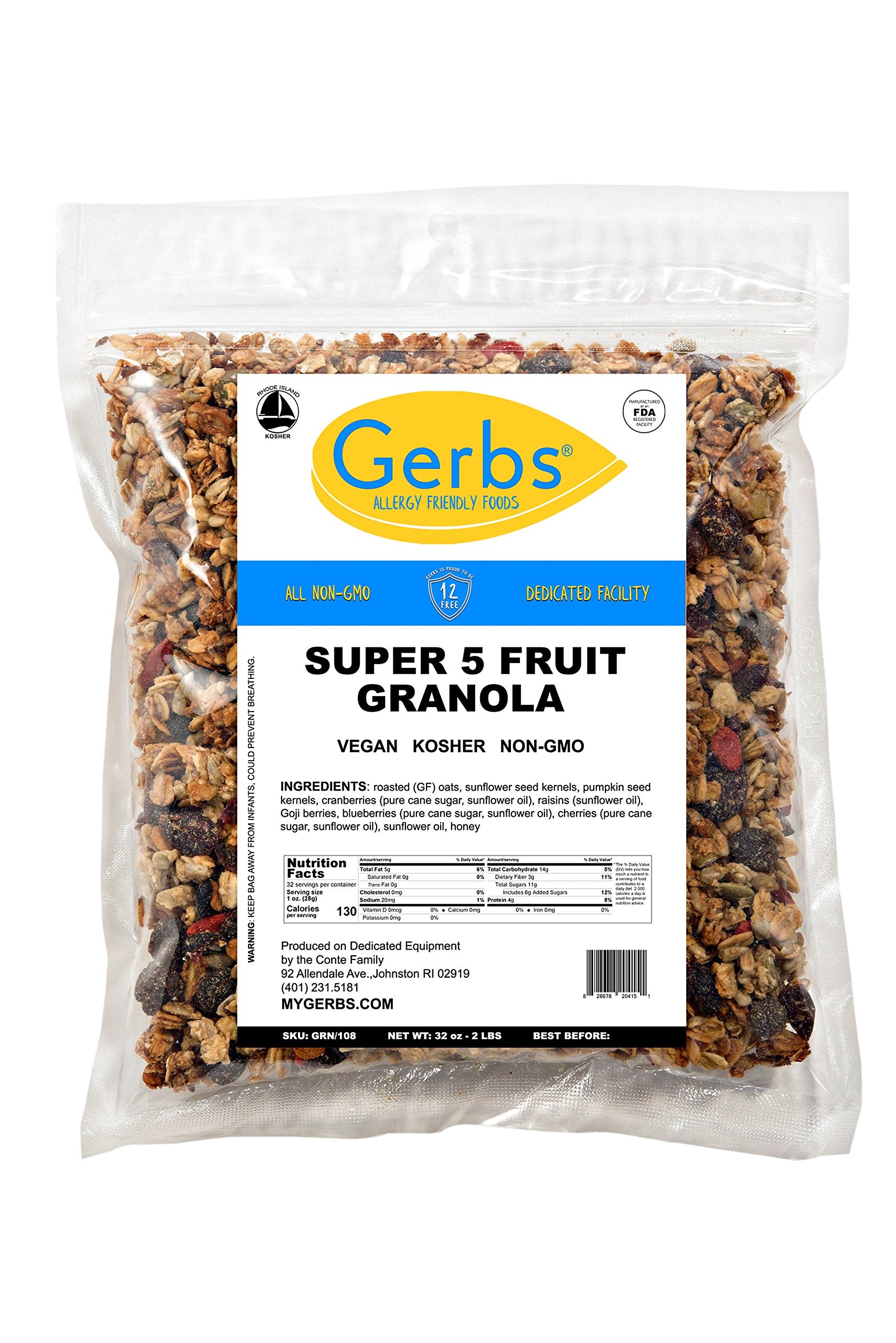 GERBS spoon scoop showing portion size and scale for easy serving control