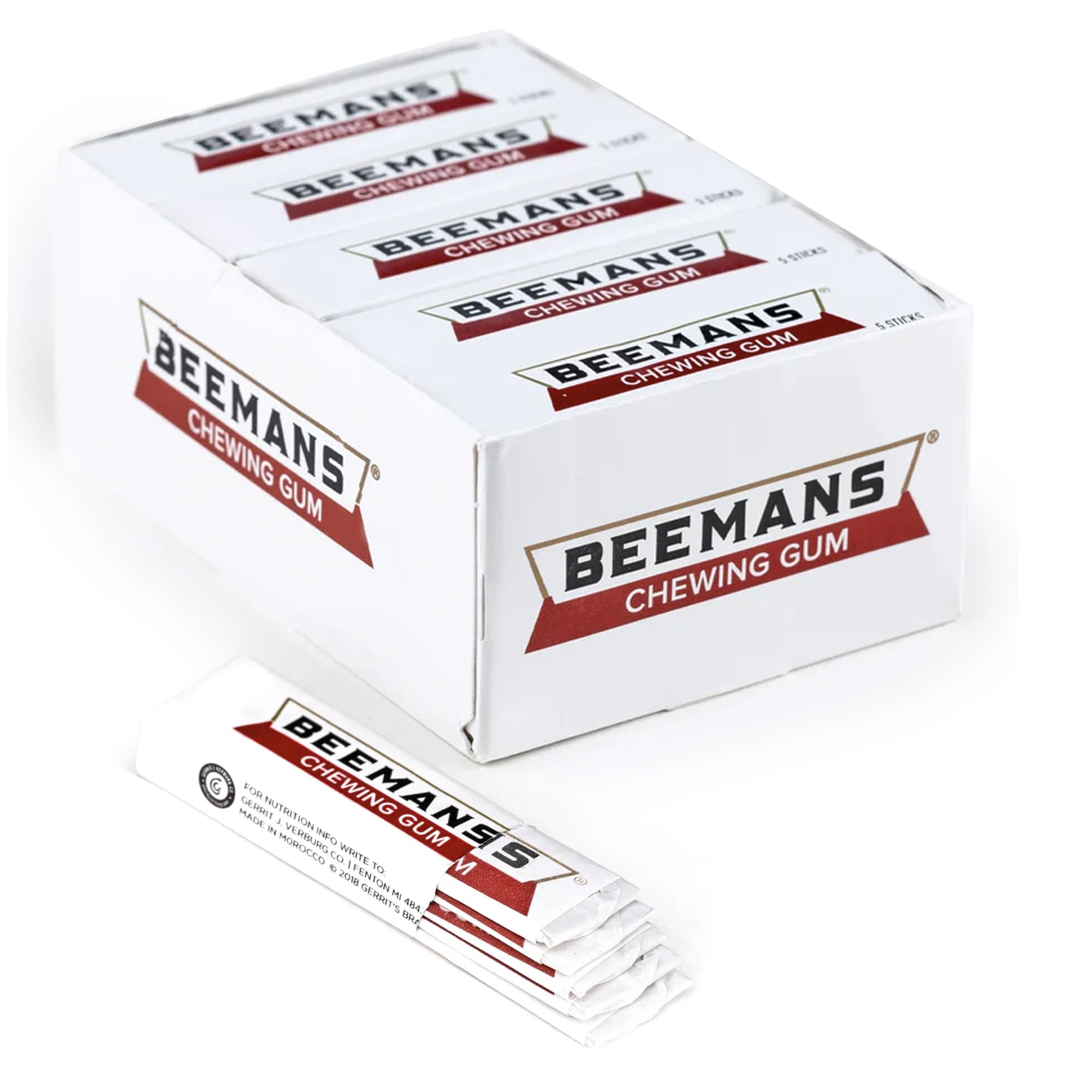 Gerrit's front packaging showing vintage Beemans branding and minty appeal
