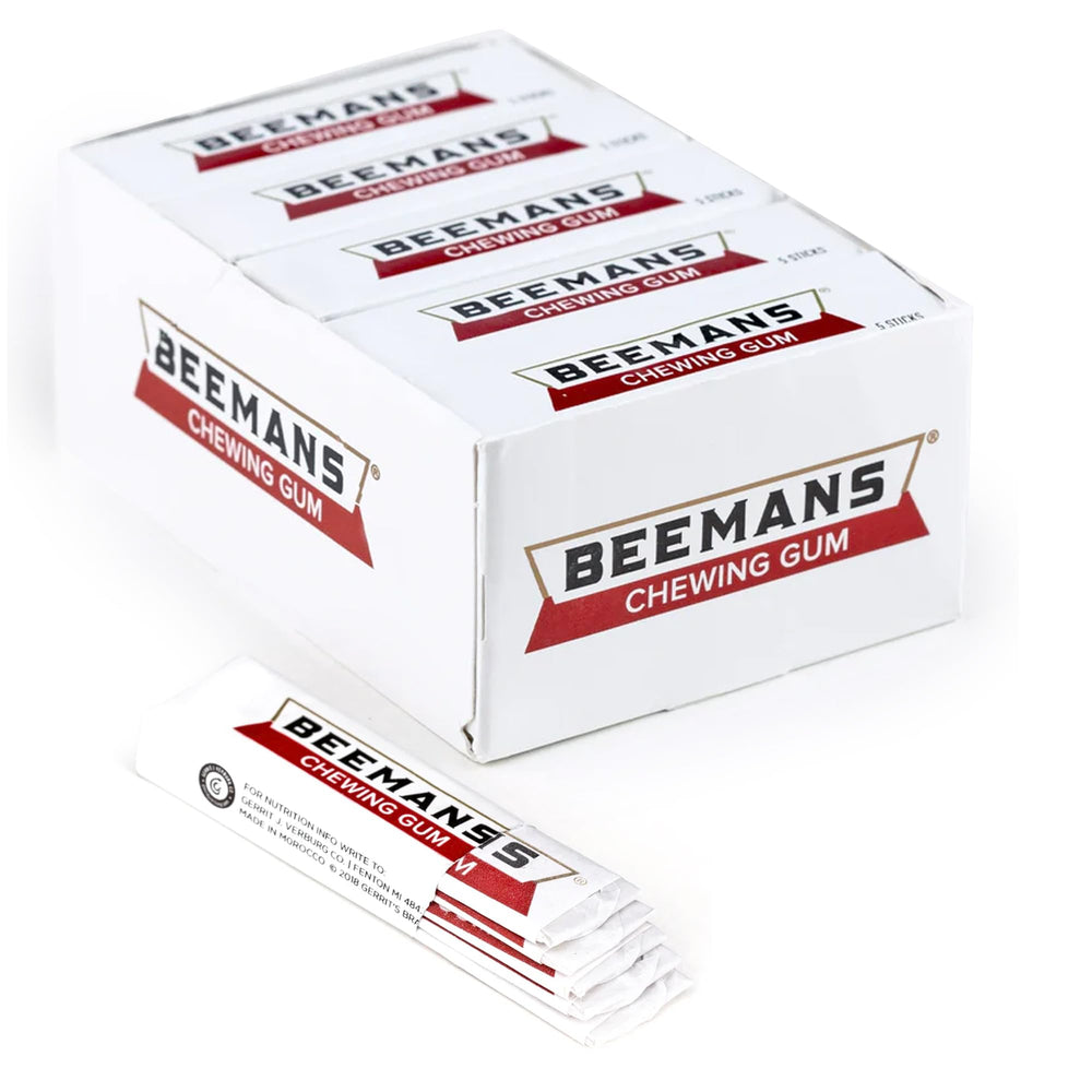 Gerrit's front packaging showing vintage Beemans branding and minty appeal
