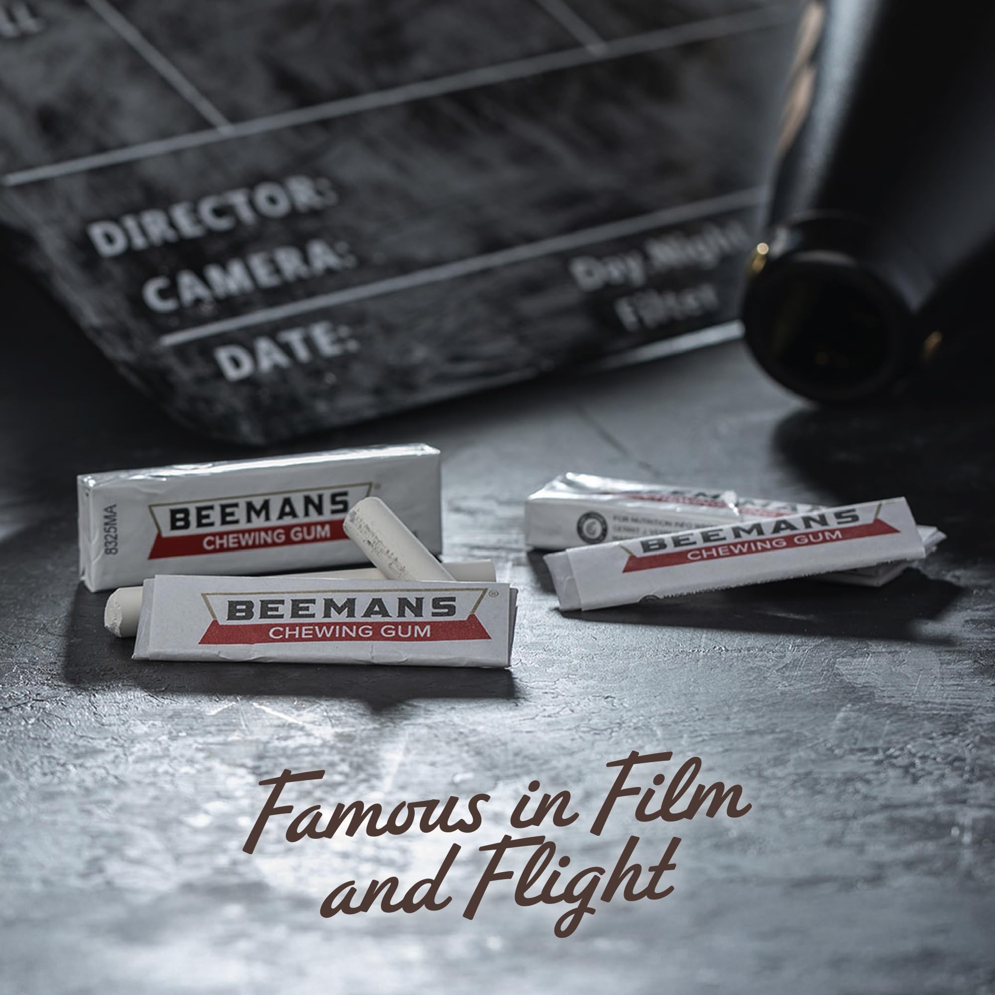 Gerrit's Beemans arranged in a retro display for nostalgic candy collectors