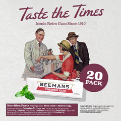 Gerrit's Beemans open stick detail revealing wintergreen flavor and chewability