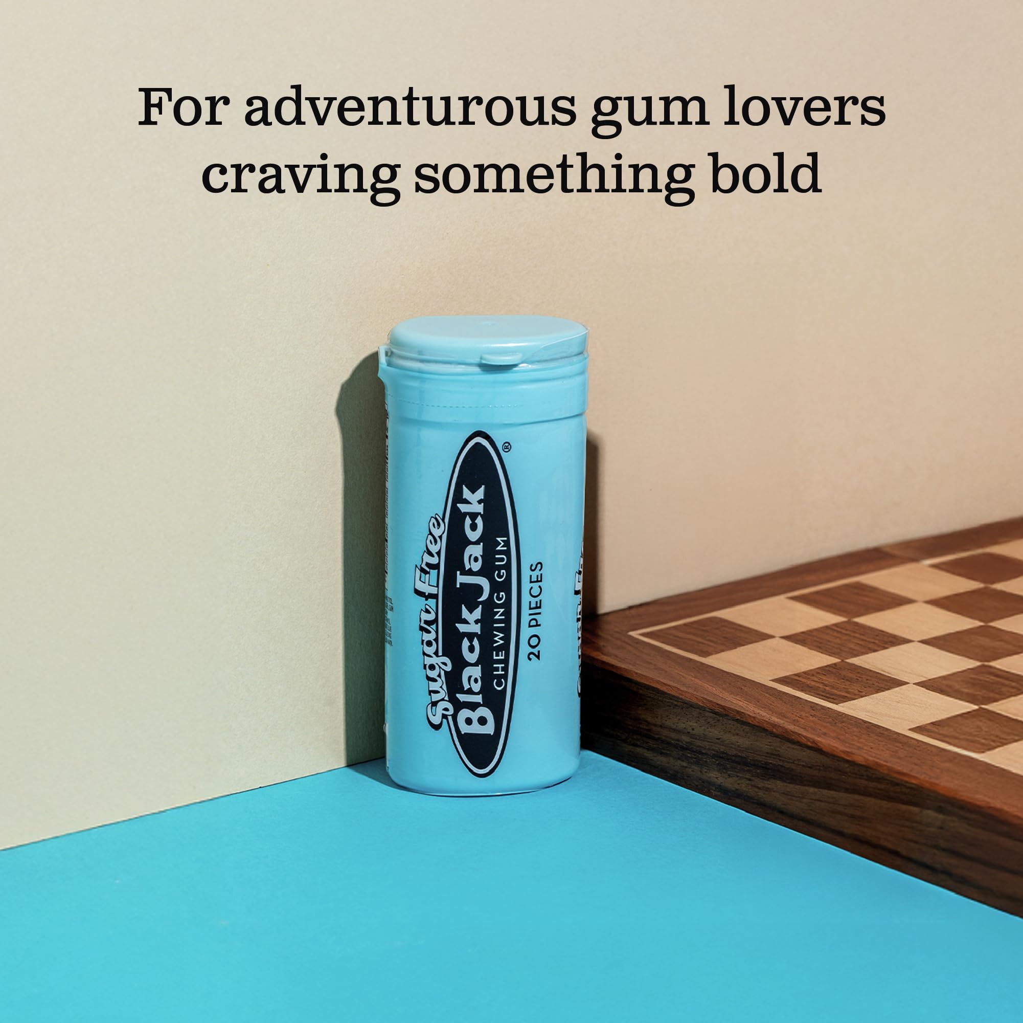 Gerrit's Black Jack tubes in a travel bag illustrating on-the-go sugar-free chewing convenience