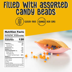 Gerrit's close-up of assorted candy beads offering crunchy texture